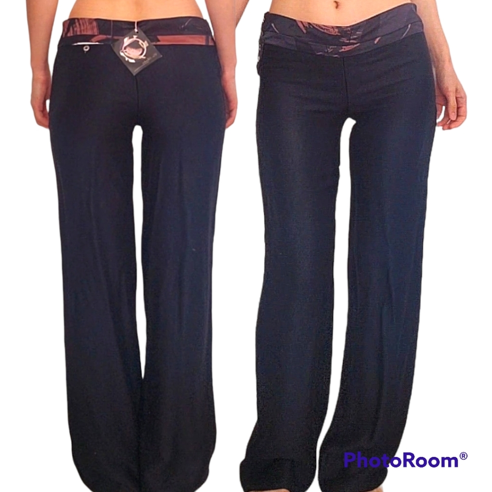 Eco friendly Black Bamboo Woven Lounge/Sleep Pants By Eco-Boudoir   Size L